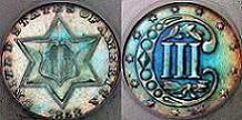 1858 Three Cent Silver Type 2