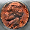 1980 Jefferson nickel on cent planchet Error