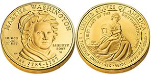 2007 First Spouse Gold Coin - Martha Washington