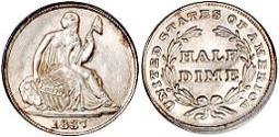 1837 Liberty Seated Half Dime