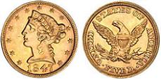 Liberty Head Half Eagle - Geen Motto