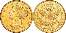 Liberty Head Half Eagle - Met Motto