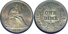 Liberty Seated Dime - No Stars