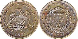 1837 Half Cent Token