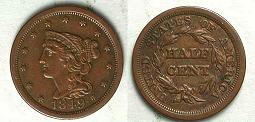 1849 Braided Hair Half Cent