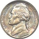 1940 S Jefferson Nickel