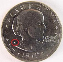 1979 P Susan B. Anthony Dollar