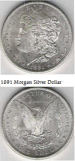 1891 Morgan Silver Dollar